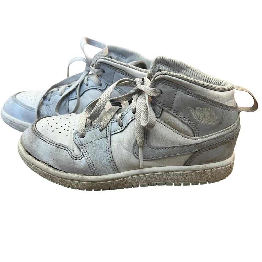 Girls Air Jordan Sneakers, Size 1.5, Lt Blue/White, High Top - Picture 1 of 7